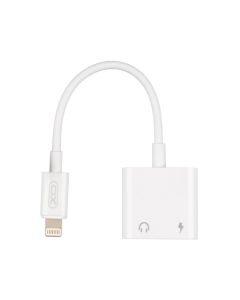 Перехідник XO NBR172B Lightning Male-Lightning+3.5 with control Білий (White)