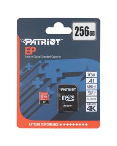 Карта пам'яті MicroSD Patriot EP 256Gb UHS-1 U3 Class 10 +адаптер