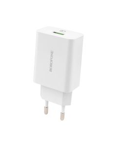 Зарядное устройство Borofone BA21A QC3.0 18W + кабель Type-C Белый (White)