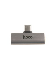 Перехідник Hoco LS26 Type-C to Type-C  + 3.5mm Срібний (Silver)