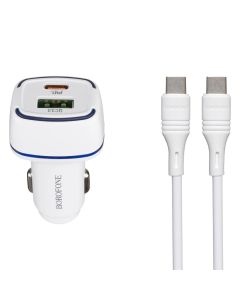 Автомобільний зарядний пристрій Borofone BZ14A Mercury PD20W + QC3.0 Чорний (Black)