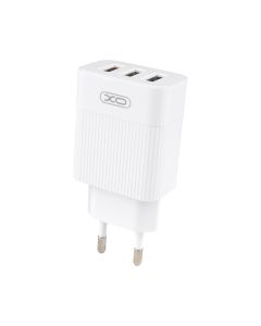 Зарядное устройство XO L72 QC 3.0 30W (18W/1USB+2.4A/2USB) + кабель Micro-USB Белый (White)