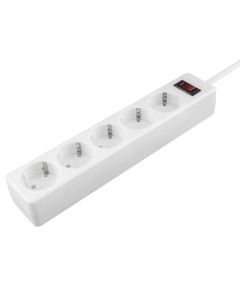 Мережевий фільтр Defender ES 5 розеток 5 метрів Білий (White)