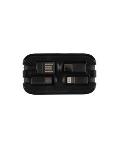 PowerBank 30000 mAh XO PR142 3USB/Type-C/Lightning Чорний (Black)