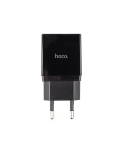 Зарядное устройство Hoco DC01 Max Porcelain 2USB 2.1A + кабель Lightning Черный (Black)