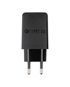 Зарядное устройство Veron QC 3.0 Set + кабель Micro-USB Черный (Black)